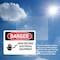 Signmission High Voltage Electrical Equipment Danger Sign, Vinyl Decal, 10in W x 7in L, 2PK OS-2PACK-DS-D-710-L-1329 - alternate 8